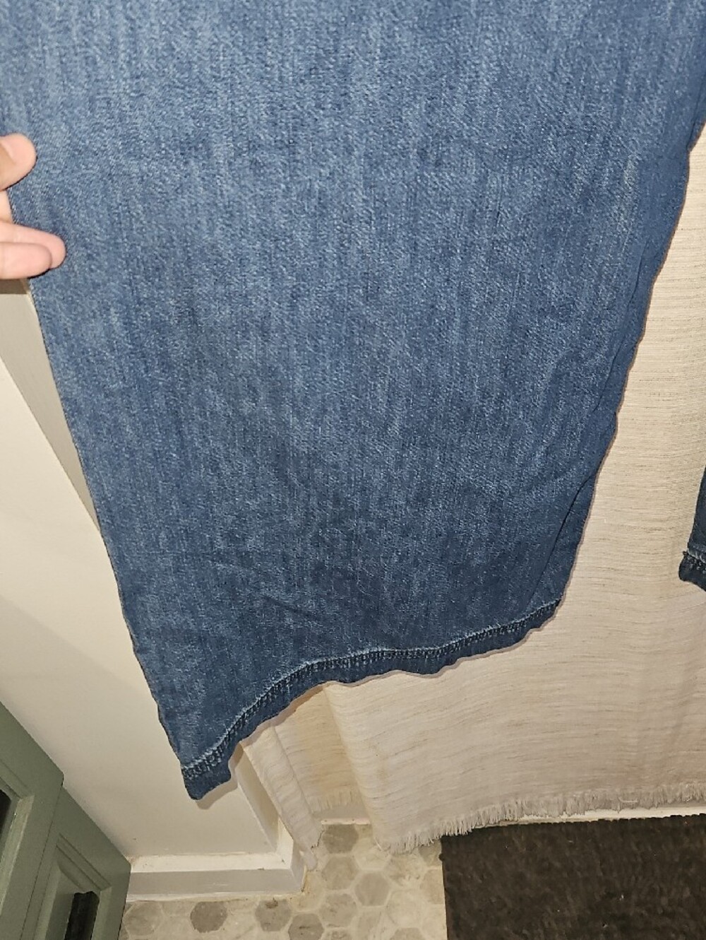 Anthropologie Pilcro The Skipper Strapless Denim Wide Leg Jumpsuit Size 10 - Picture 4 of 6